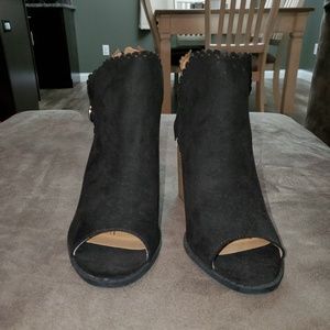 Black Open toe Booties